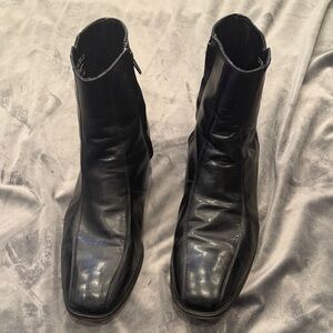 Florsheim Black Leather Men's Zip Dress Boots